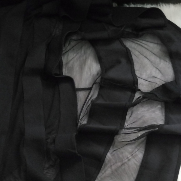 AQUA Double-Strap Illusion-Hem Midi Dress Size 2 - Picture 12 of 13